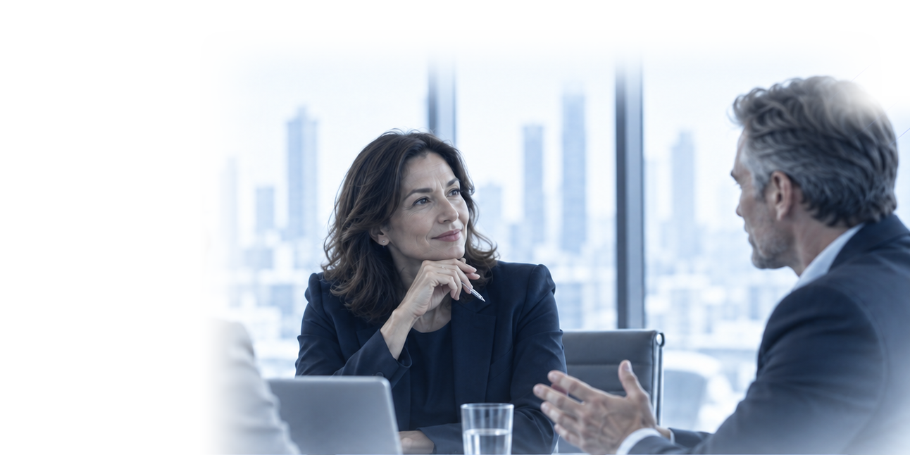 Business leaders discussing their board priorities