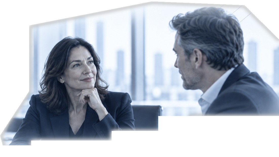 Two executives discussing board opportunities