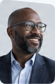 Executive in a navy suit